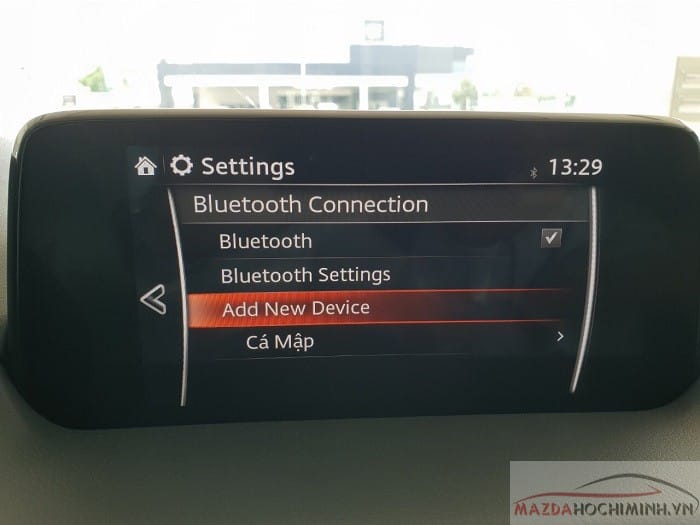 Kết nối bluetooth trên xe Mazda