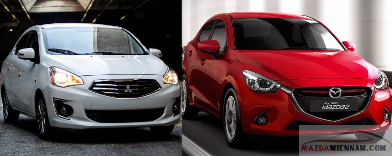 so sánh Mazda 2 và Attrage