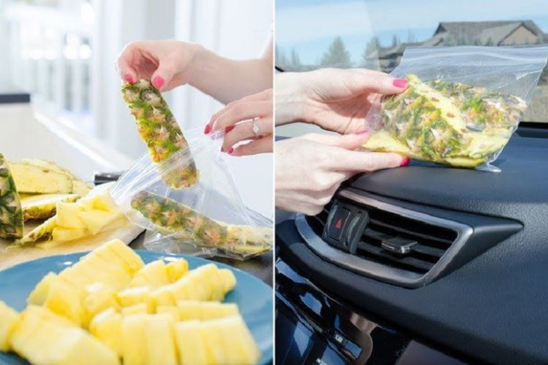Sử dụng trái dứa để khử mùi hôi trên xe ô tô
